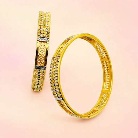 22K GOLD COPPER BANGLE