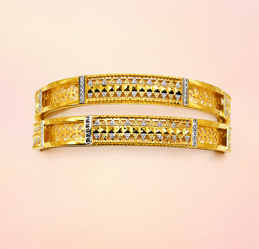 22K GOLD COPPER BANGLE