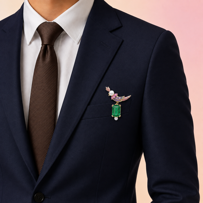 Bird Silver Brooch