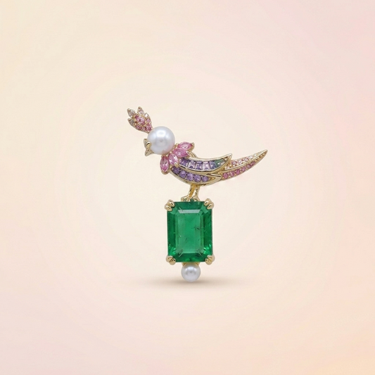 Bird Silver Brooch